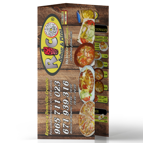 carta plegada-hosteleria-restaurante